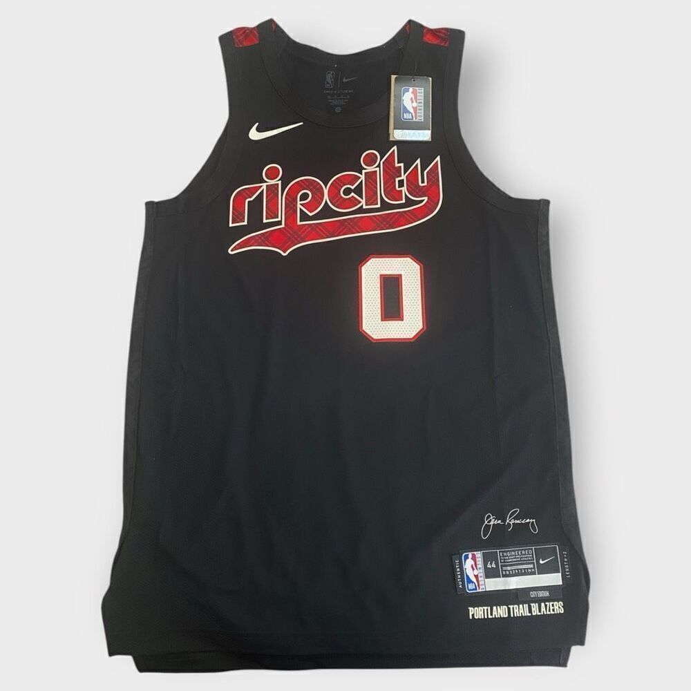 Nike Portland Trailblazers Damian Lillard City Edition Jersey Mens 44 DX8774-010